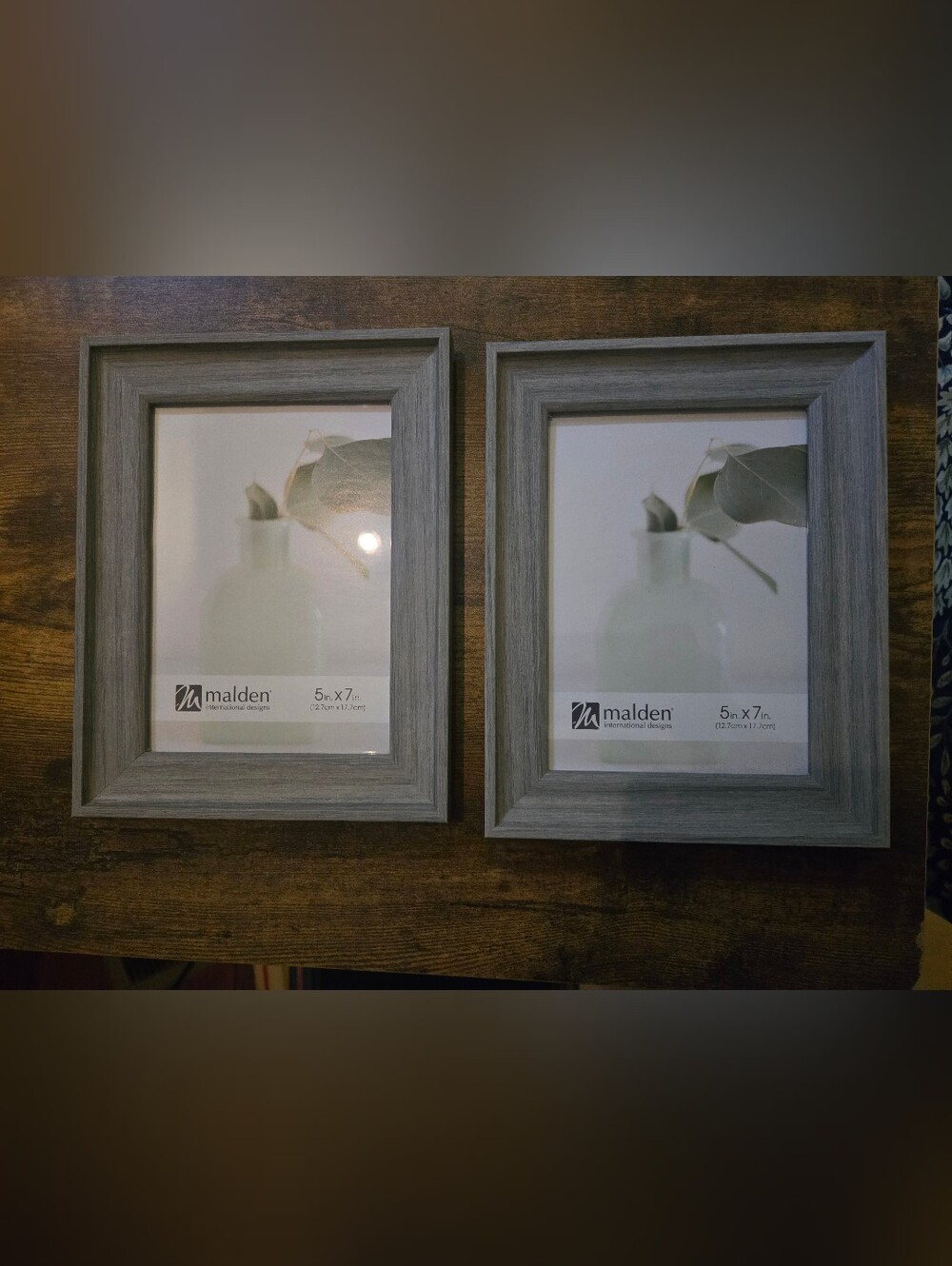 Malden Gray Woodgrain Picture Frame - Set of 2